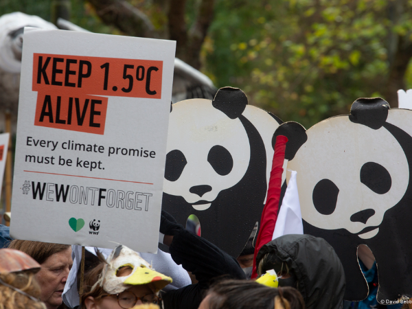 Scenes from the climate march in Glasgow during COP26